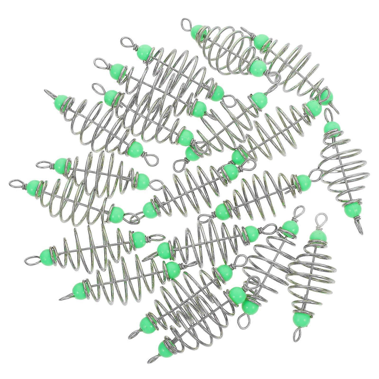 20pcs Portable Luminous Fishing Bait Cages Durable Spring Lures Holders for Carp Outdoor Activities