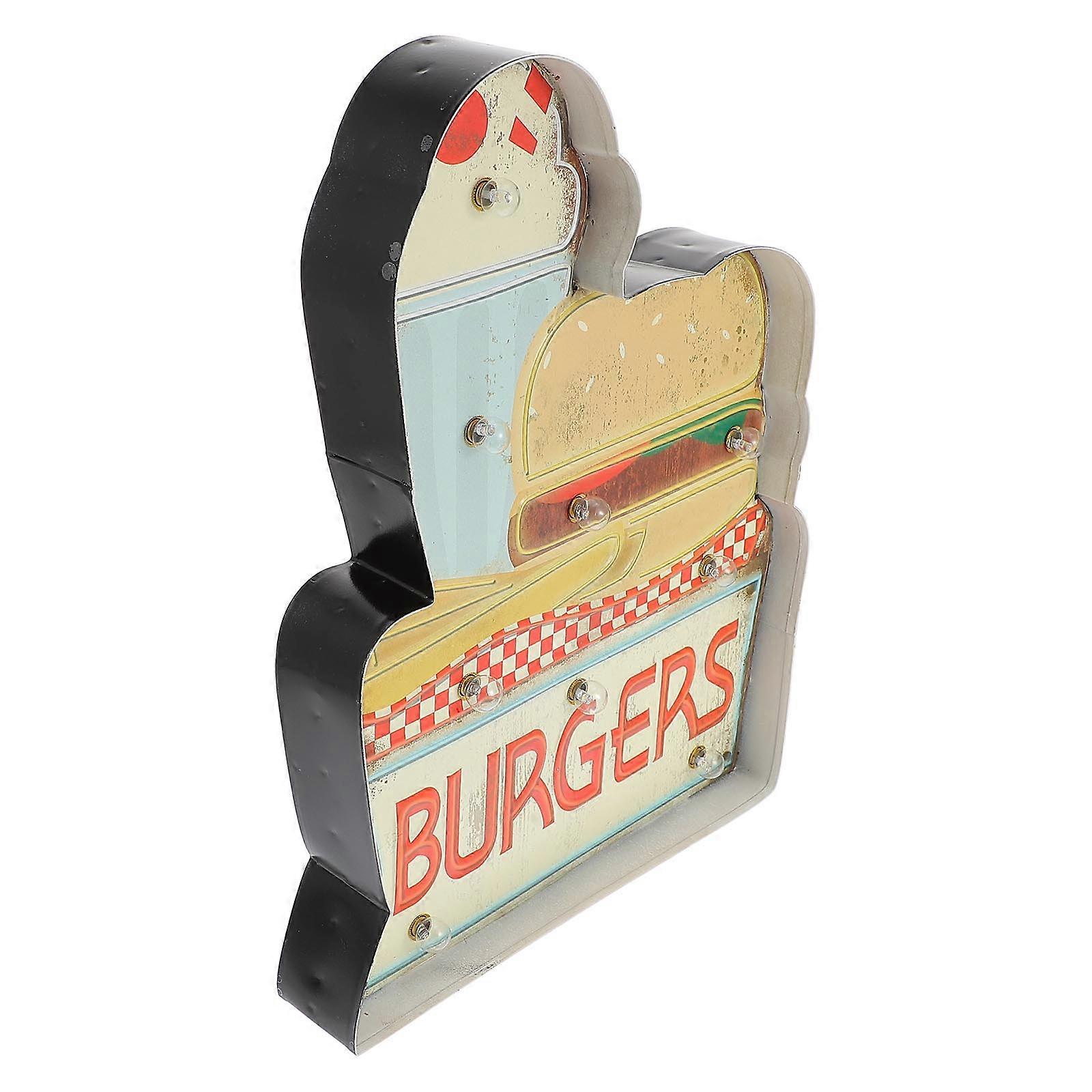 Vintage Wall Light Creative Wall Pendant Hamburger Shape Background Illumination For Shop Display 1Pack