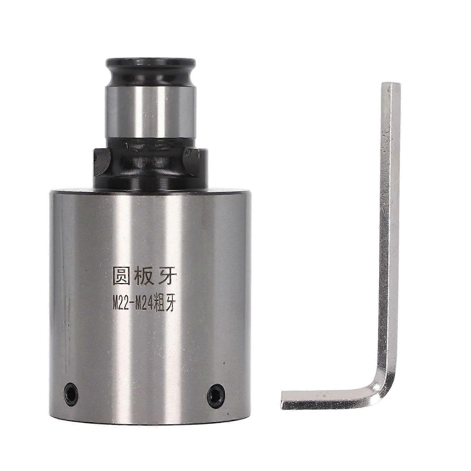 Round Die Tapping Chuck 31mm OD Interface Carbon Steel Strong Oxidation Resistance Machine Tool Round Die Tapping Collet Coarse Thread