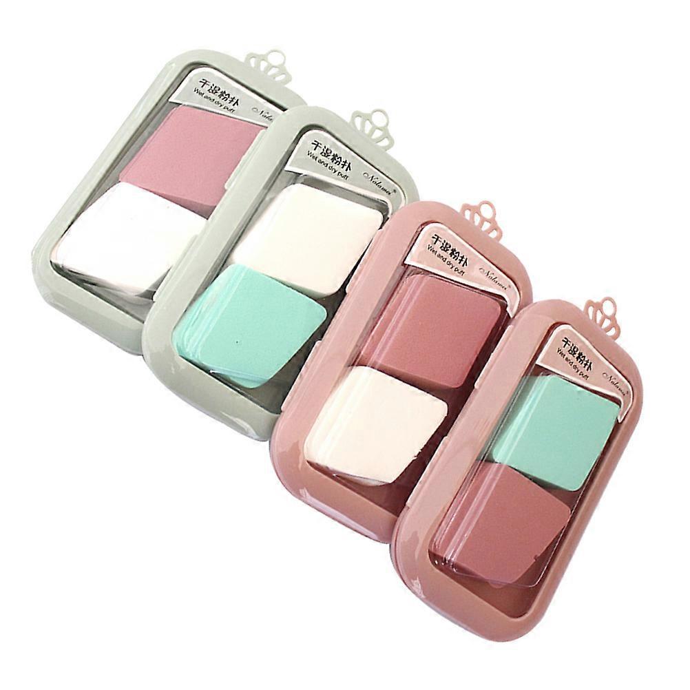 Powder Pads for Face Powder Wet and Dry Use Professional Use 4.5x2cm Random Color Style 8Pcs