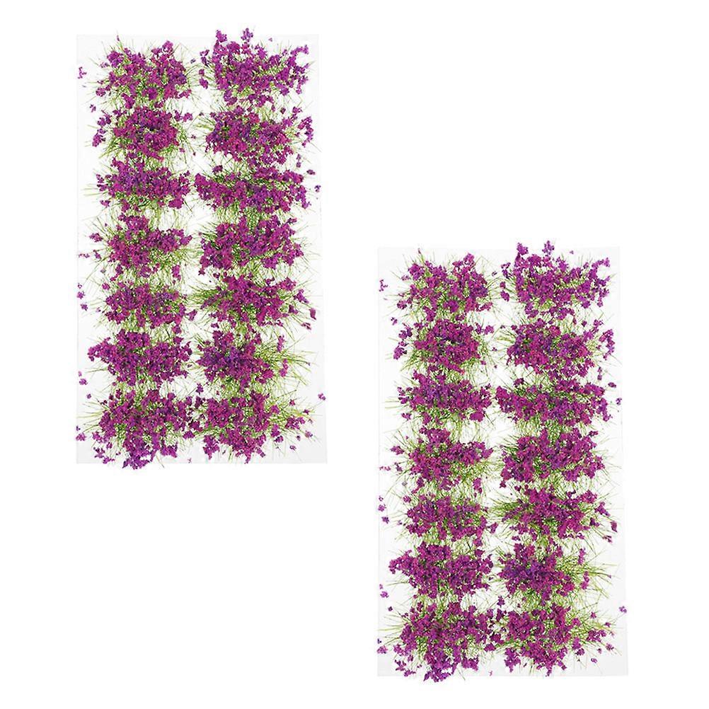 Miniature Flower Cluster Models Artificial Vegetation for Sand Table Decor, High Temperature Resistant, Easy to Clean, Ideal for DIY Micro Landscapes