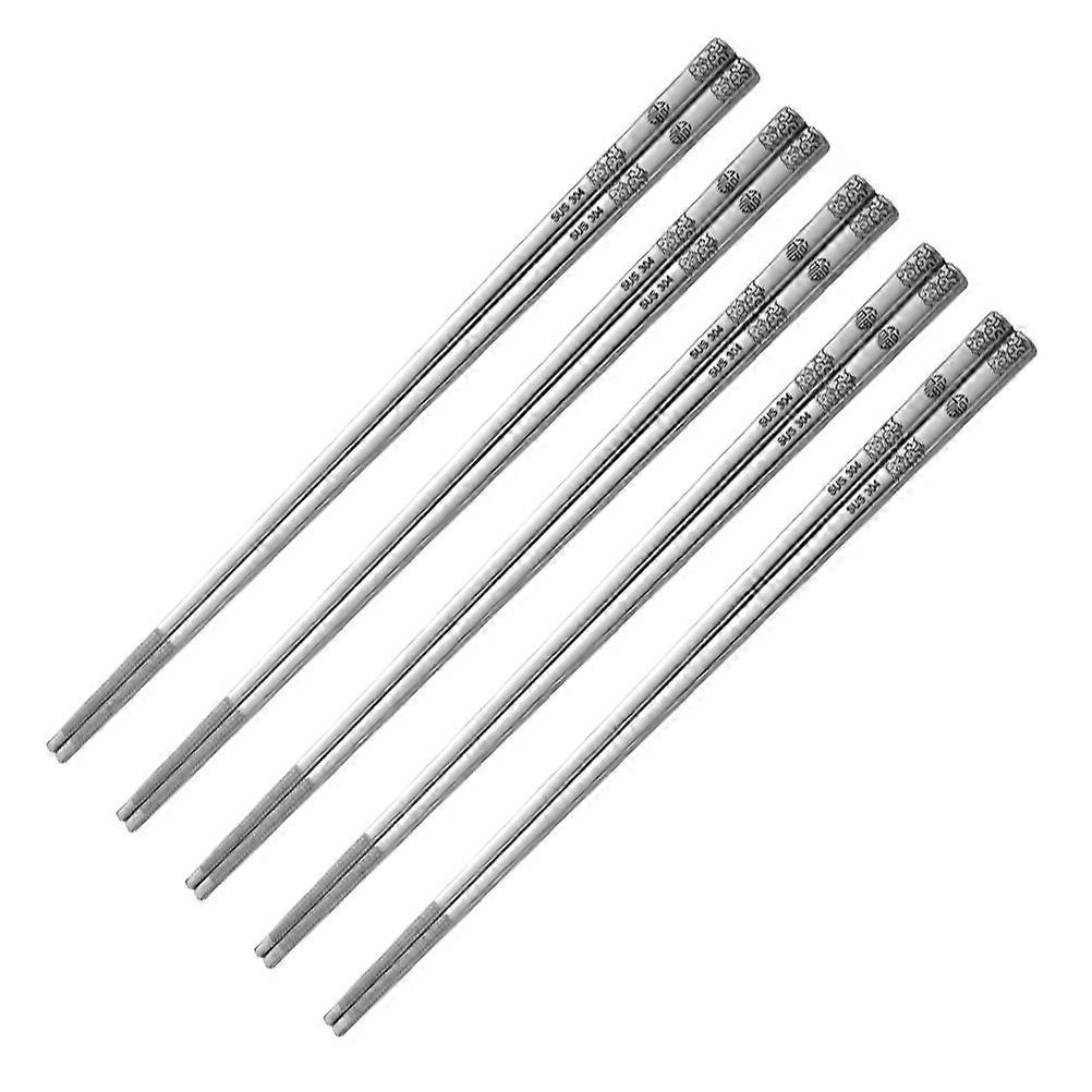Chopsticks Set Premium Design Square Hollow 23x0.8x0.8cm Reusable Dishwasher Safe Gift Giving 5Pairs