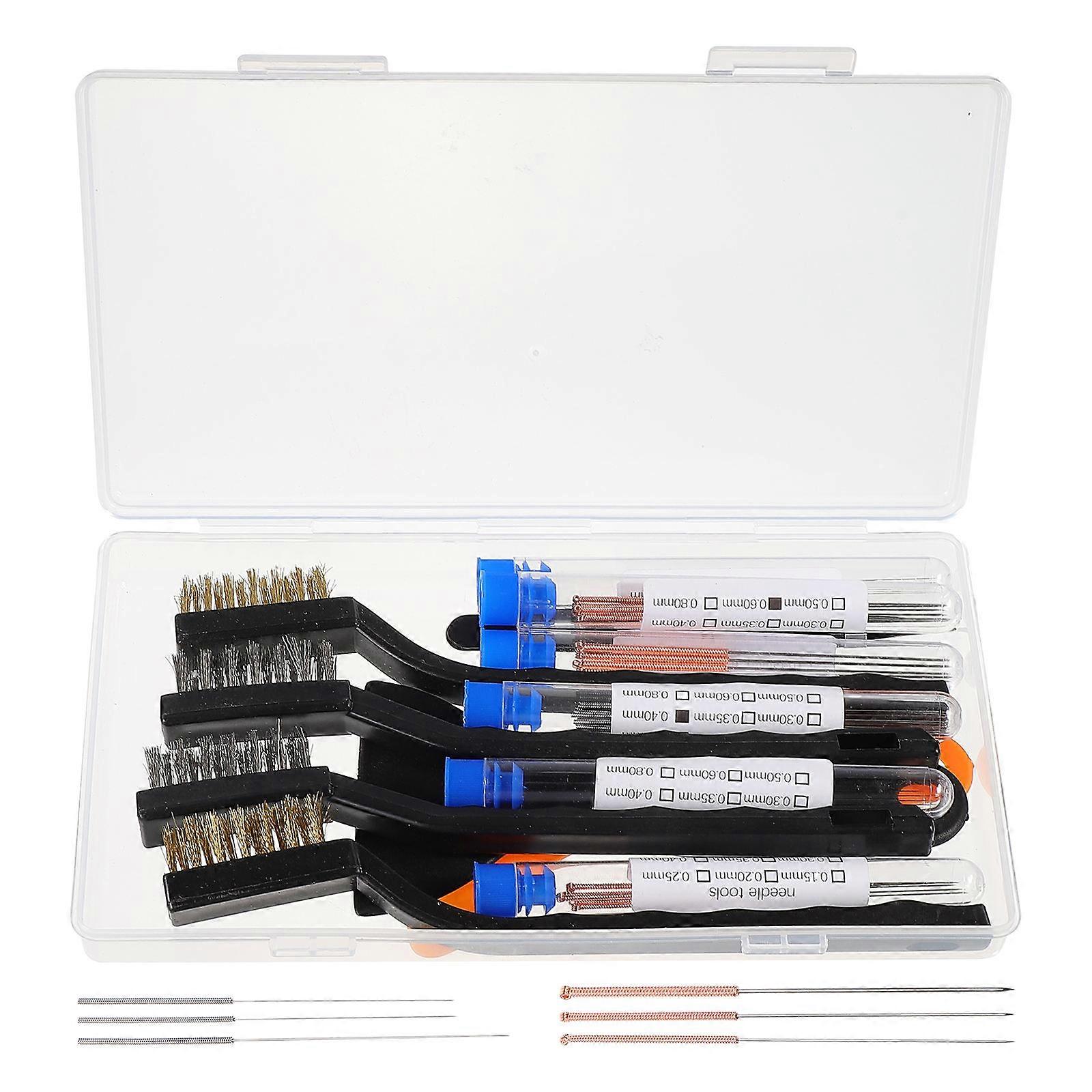 3D Printer Maintenance Tools Kit with Plastic and Steel for Cleaning Nozzles Tweezers 1 Set