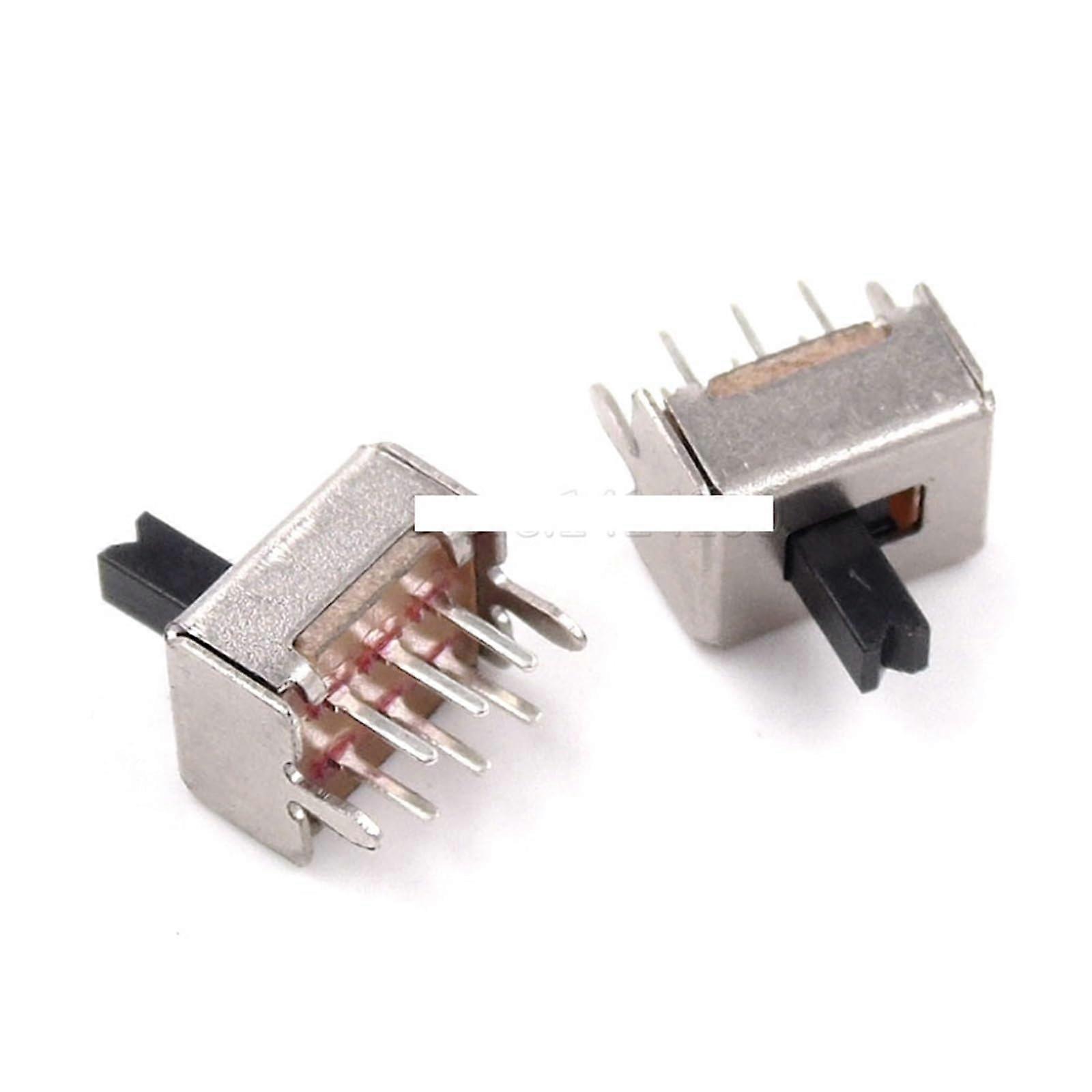 100PCS Toggle Switch SS22D07 2P2T 6Pins DPDT Vertical Handle Height 4mm SS22D07VG4