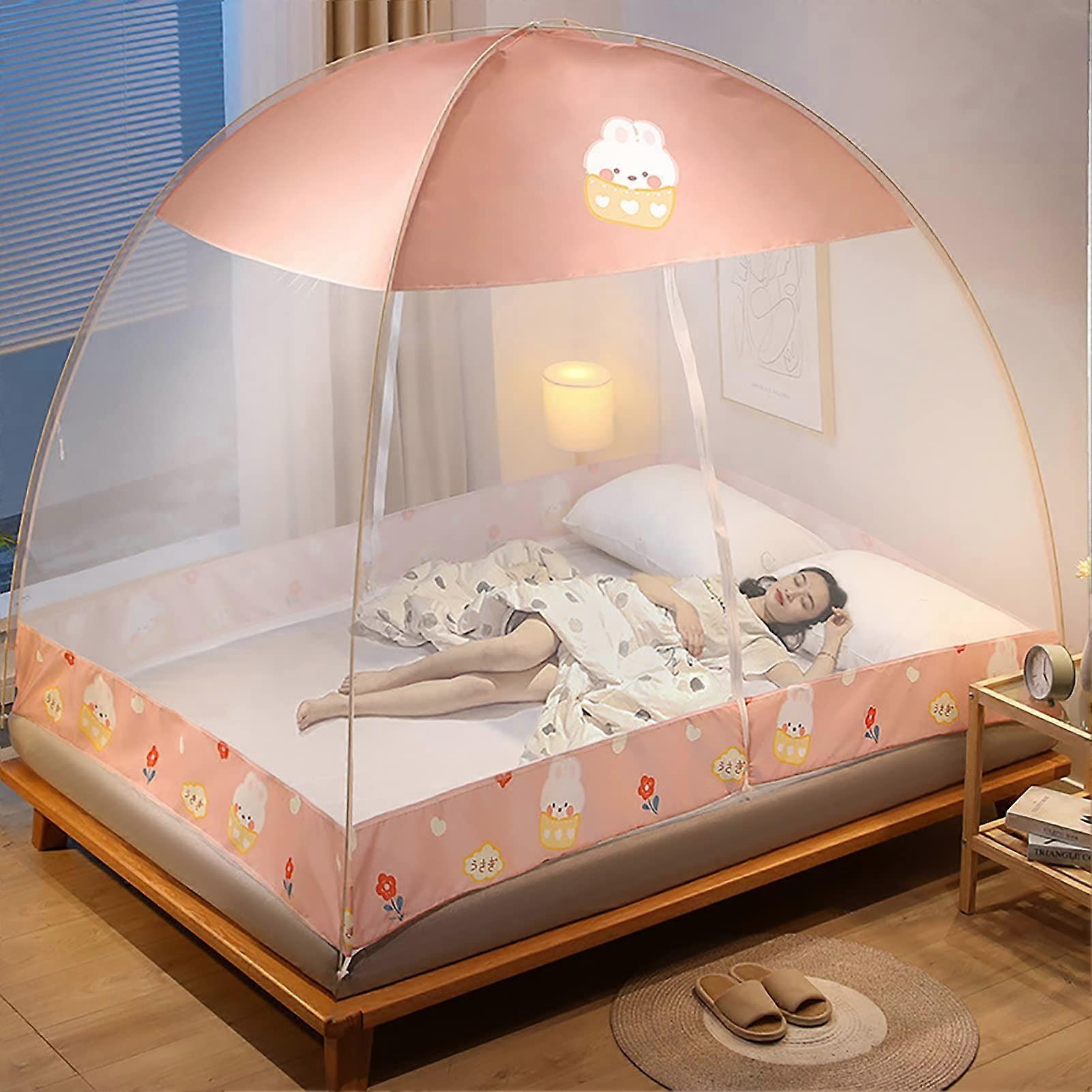 Foldable Mosquito Net for Bed, Portable Double Door Travel Net, 1.2 x 2 m