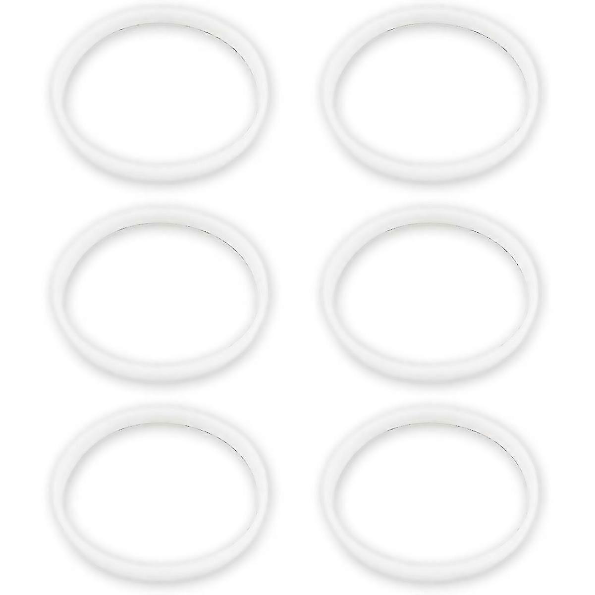 For 6 Pack Rubber Gaskets Replacement Seal Oring For Small White