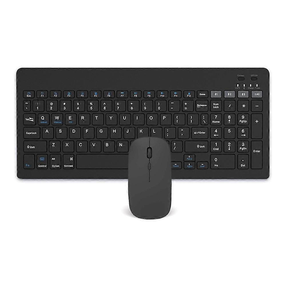2858+030 Rechargeable Wireless Bluetooth Keyboard Silent Mouse Set with 800/1200/1600 DPI