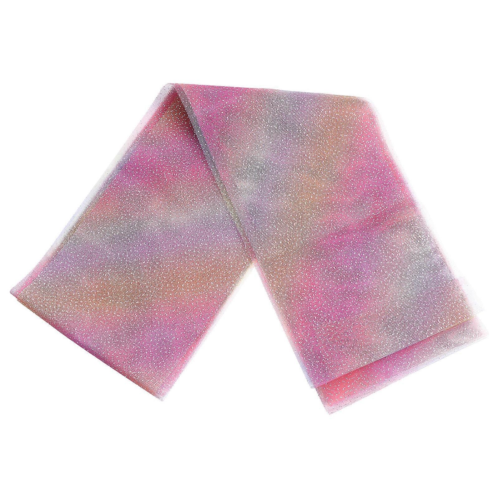 Handcraft Ribbons Mesh Material For Hairband Ribbons And Bouquets Pink 500x13cm 1 Roll