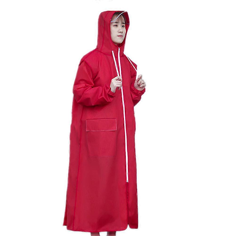 Elastic Sleeves EVA Rain Poncho Reusable For Theme Parks Fishing 1Pcs