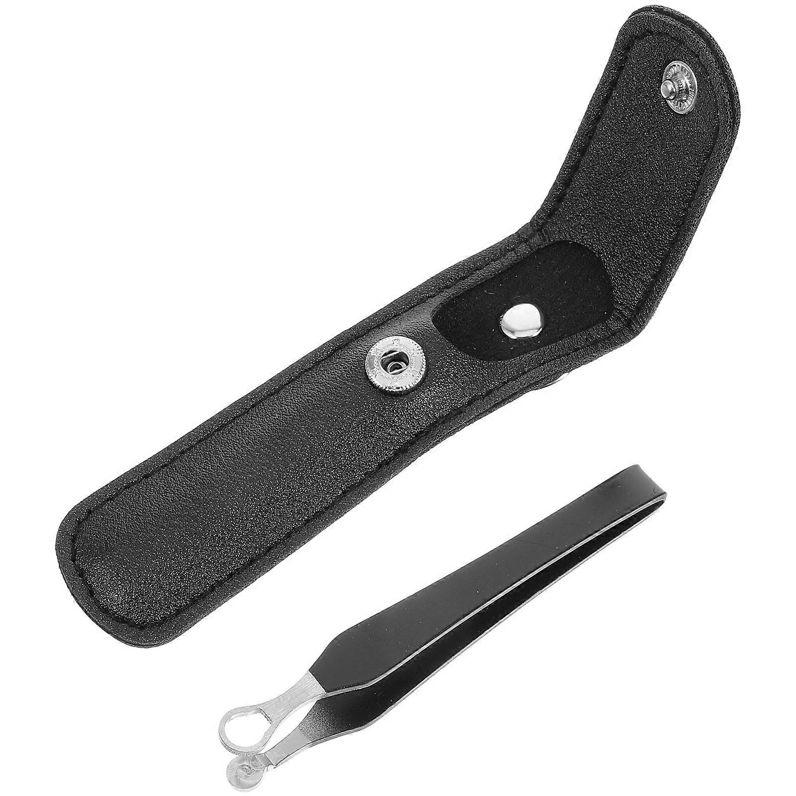 Nose Hair Trimmer with Stainless Steel and Circular Clip Design for Safe Comfortable Trimming Black