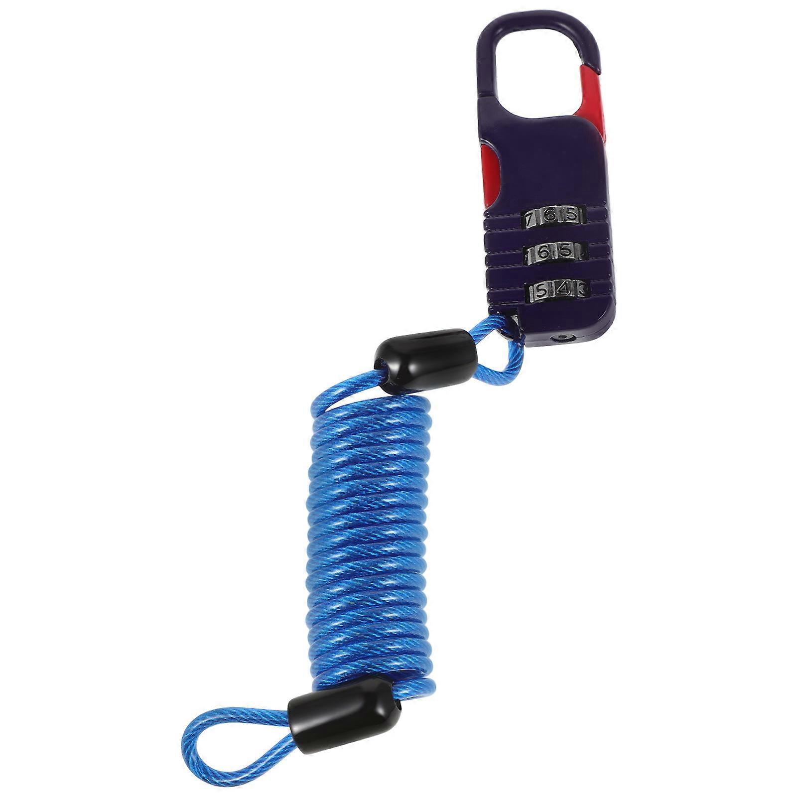 Portable High-Security Resettable Combination Cable Lock for Bikes Made of Zinc Alloy