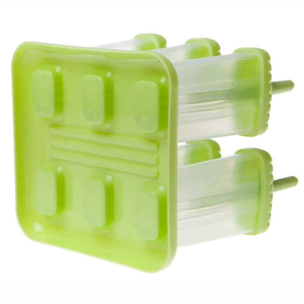 DIY Ice Cream Maker with Reusable Ice Sticks Mold in Green Color for Family Fun 2pcs