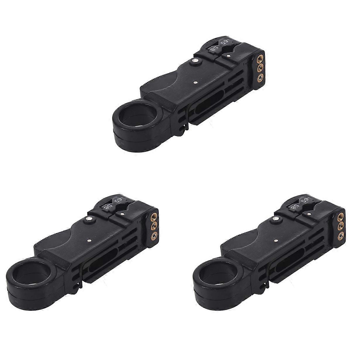 3X Coax Cable Stripper 3-Blade for RG58/59/62/3C/4C Cables