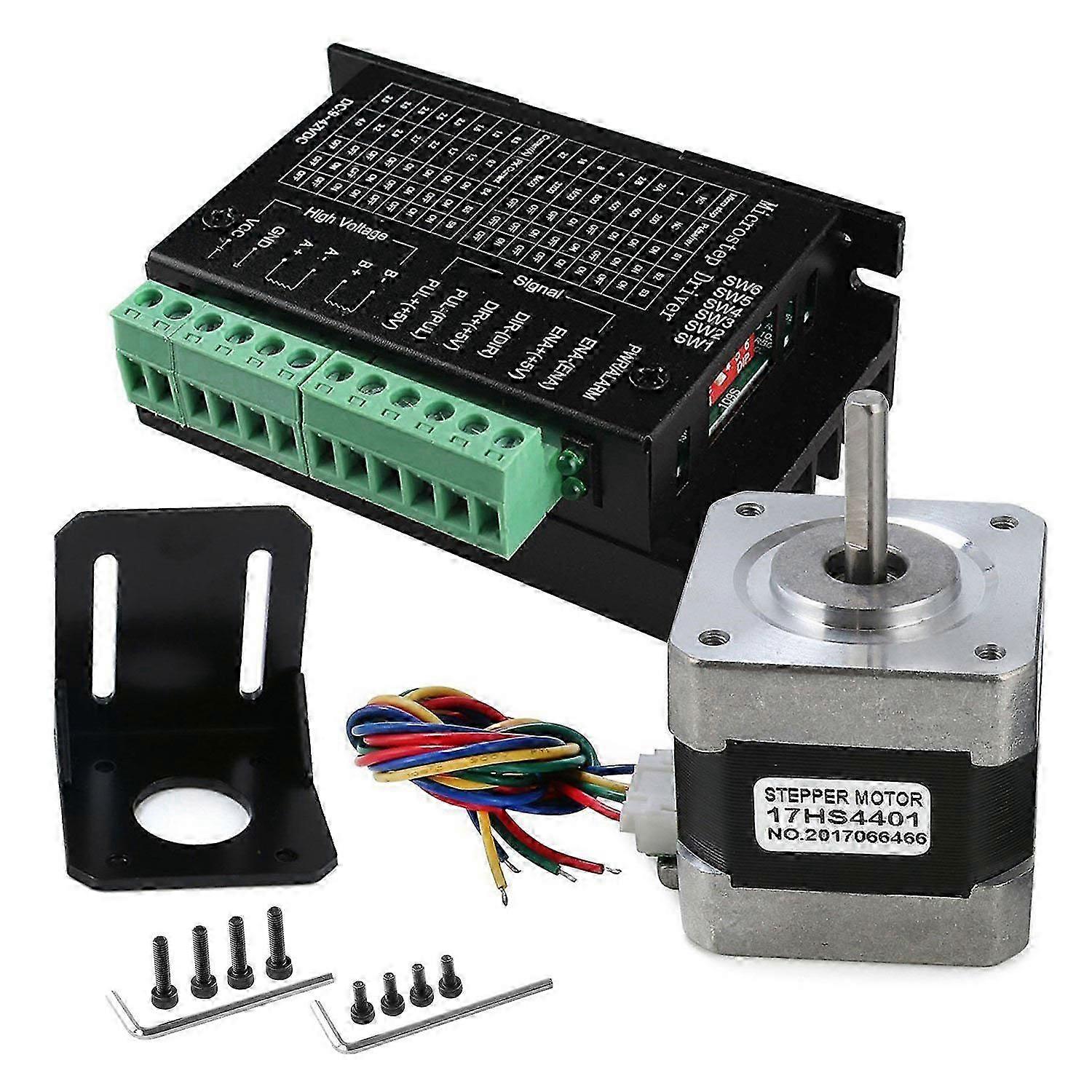 TB6600 4A 9-42V Stepper Motor Driver CNC Controller with Stepper Motor Nema 17 Bipolar 1.7A 40N.Cm H