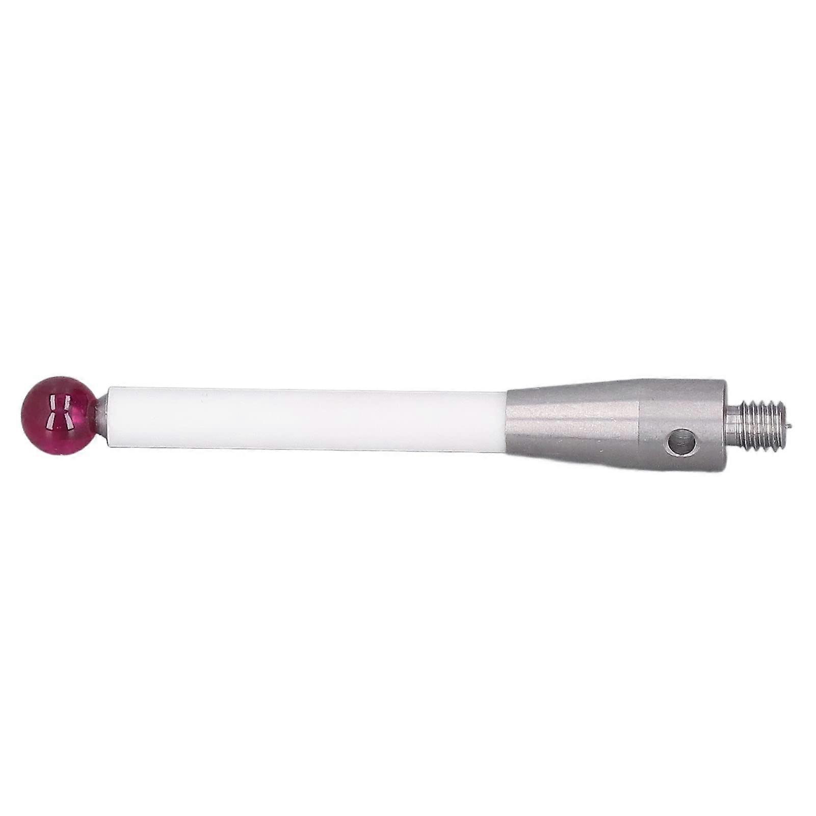 6mm Ruby Probe M4 CMM Stylus, Stainless Steel and Ceramic, 50mm Length for Three Coordinate Measuring Machine, with Crash Protection, Straight Design