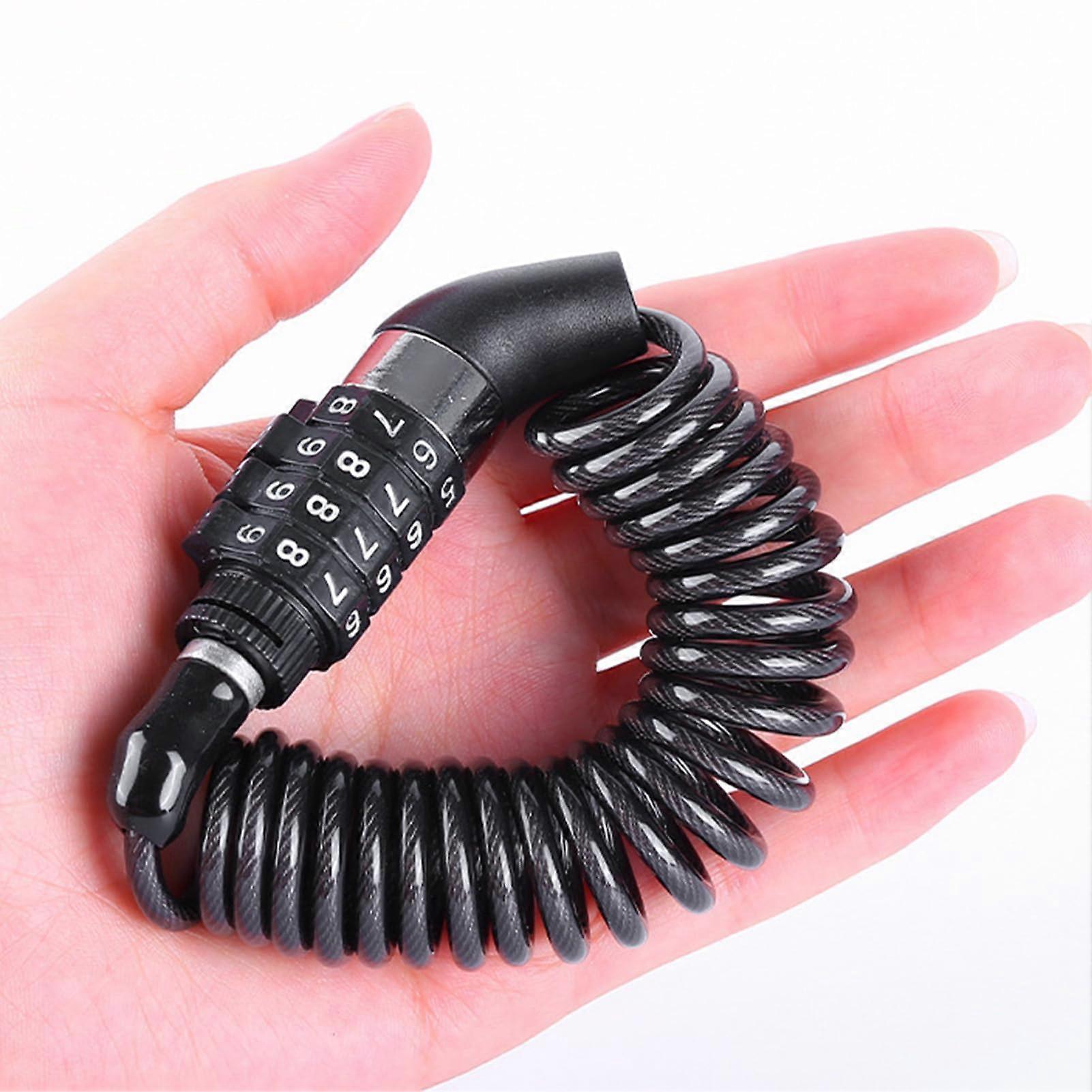 4 Digit Password Bicycle Lock Steel Cable AntiTheft Security for Mountain Bikes and Motorcycles