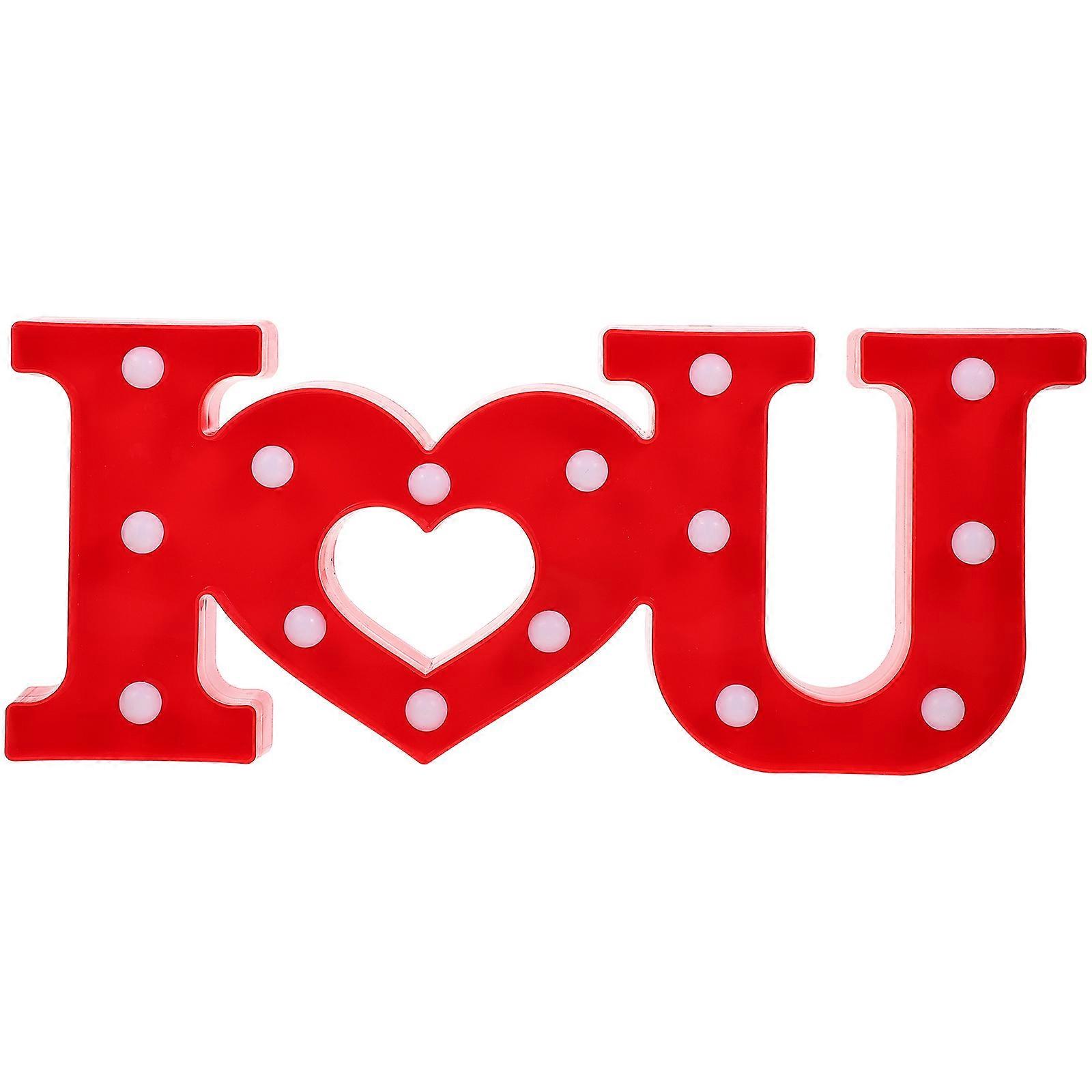 Romantic Letter Design Lights for Room Layout Home Decorative Lights Set