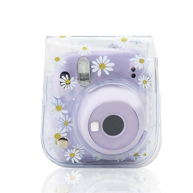Instant Camera Bag for Mini8 9 11 Transparent Daisy Print Universal Portable Camera Bag