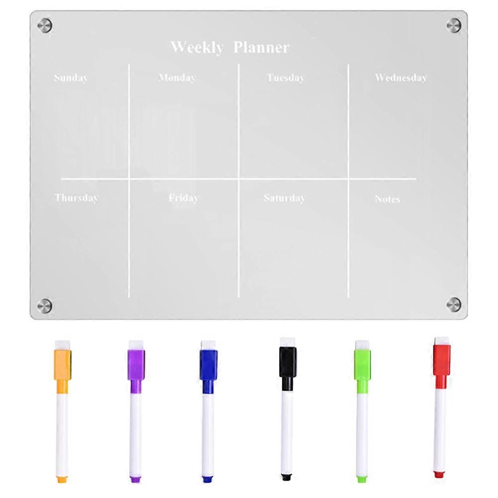 Portable Erasable Board For Kitchen Fridge Used In Family Organization With Rectangular Shape 1 Set