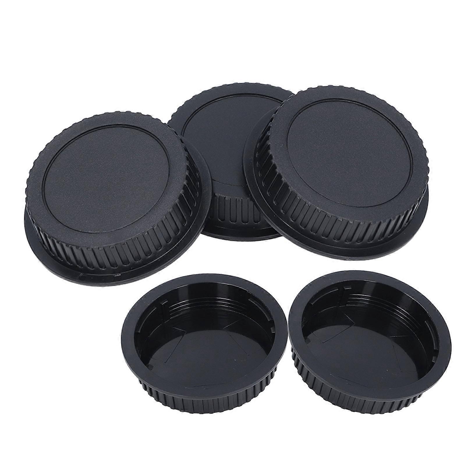 5PCS Camera Rear Lens Cap Kit ABS DSLR Micro SLR Camera Rear Lens Cover for EF Mount Lens
