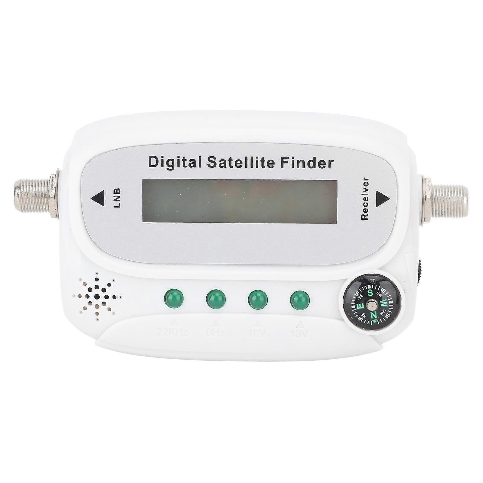 Digital Satellite Finder TV Antenna Signal Finding Strength Meter with Compass Buzzer Alarm 13‑18VDC