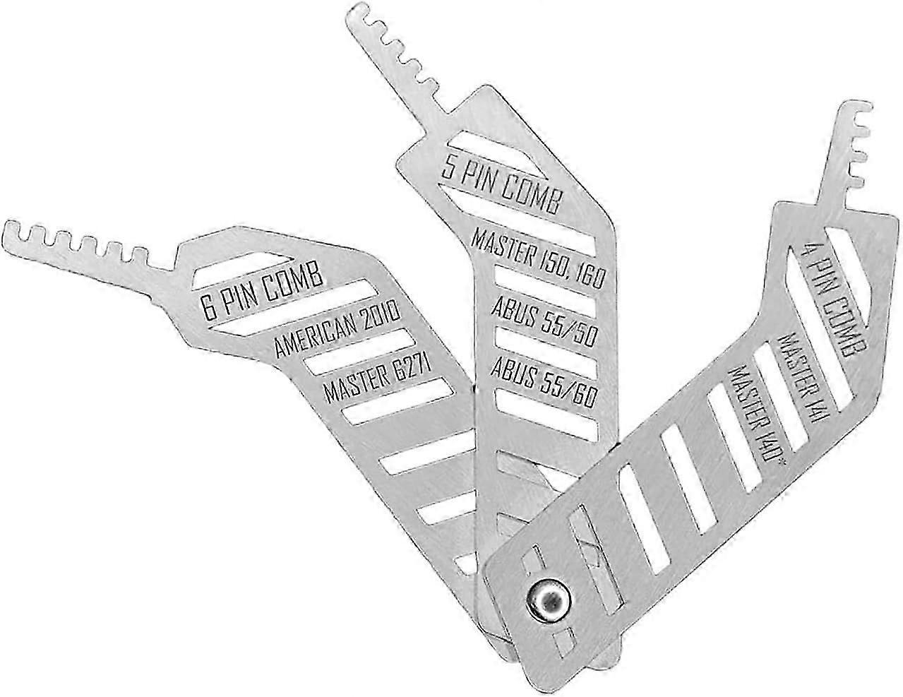 Comb Lock Picks, Covert Instruments, Lock Pick Set, Portable Stainless Steel Comb Teeth Picks, Multifunctional Hand Tool compatible with Eme