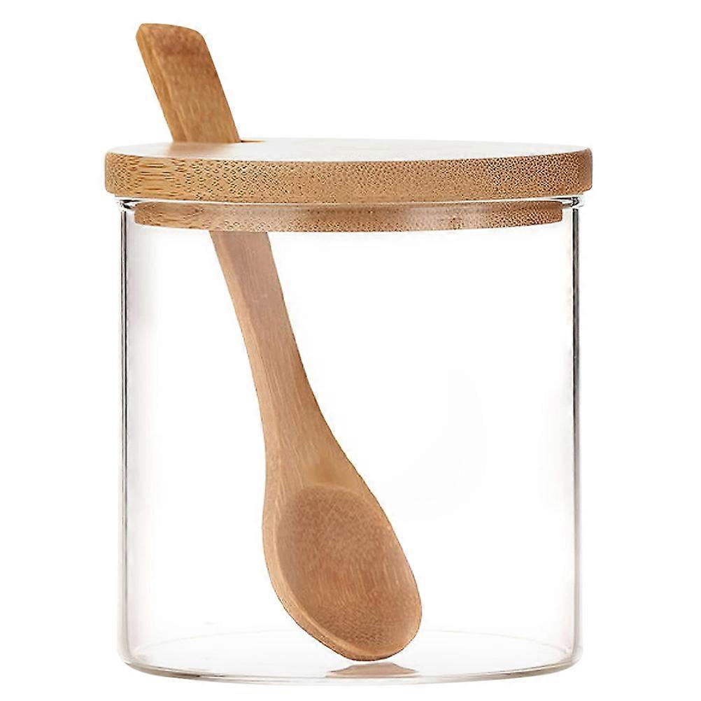 2 Sets of Glass Seasoning Jars with Lids for Spice Storage and Spoon Included Safe Sealed Packaging
