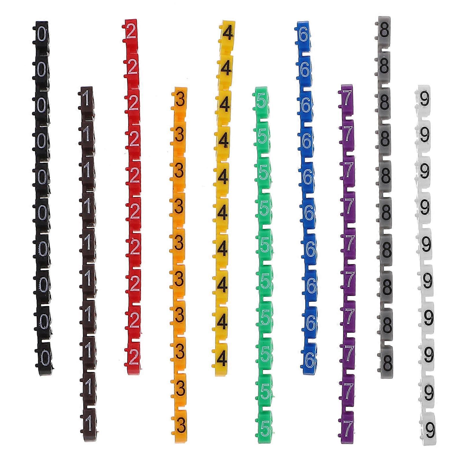 Clip on Cable Markers for Identification Assorted Color Plastic Bright and Durable 100 Pieces