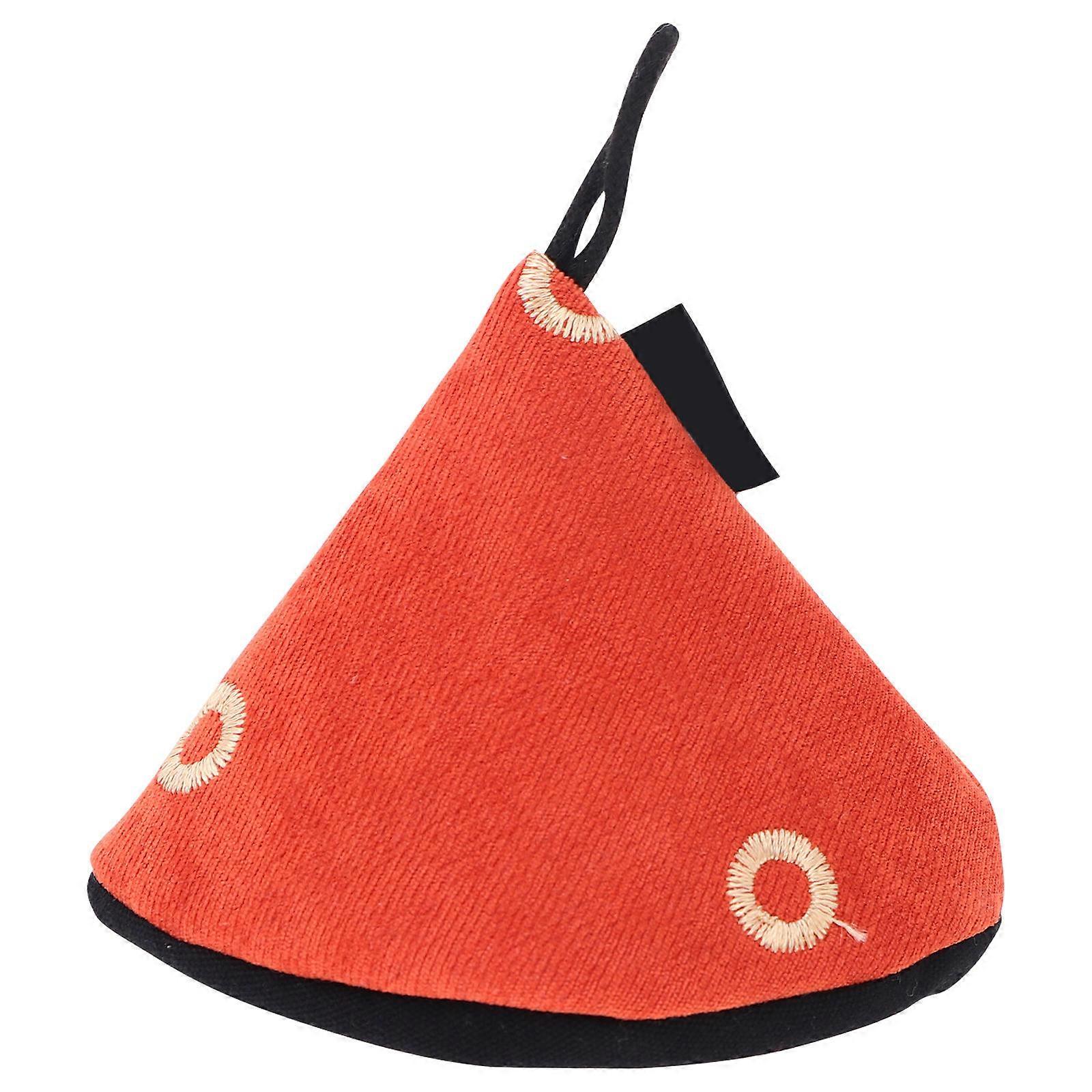 1Pc Anti Scalding Triangle Pot Lid Cap For Kitchen Use Designed For Cooking Enthusiasts Orange Color