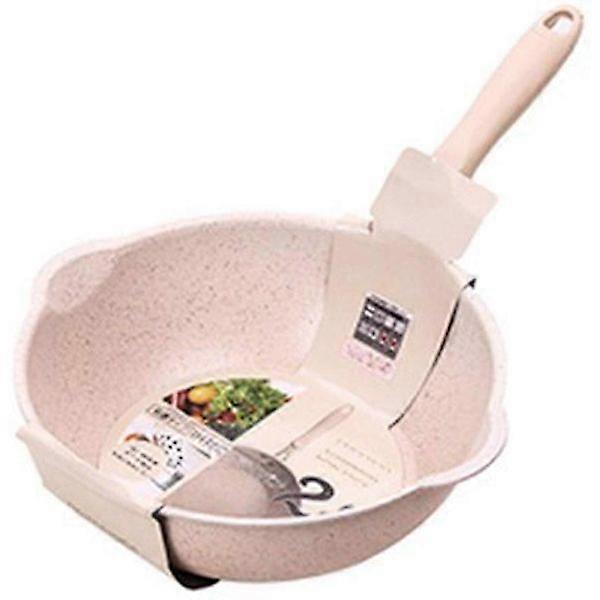 Thick-bottomed stone-coated frying pan multifunctional non-stick pan deep meat pot large opening frying pan 20