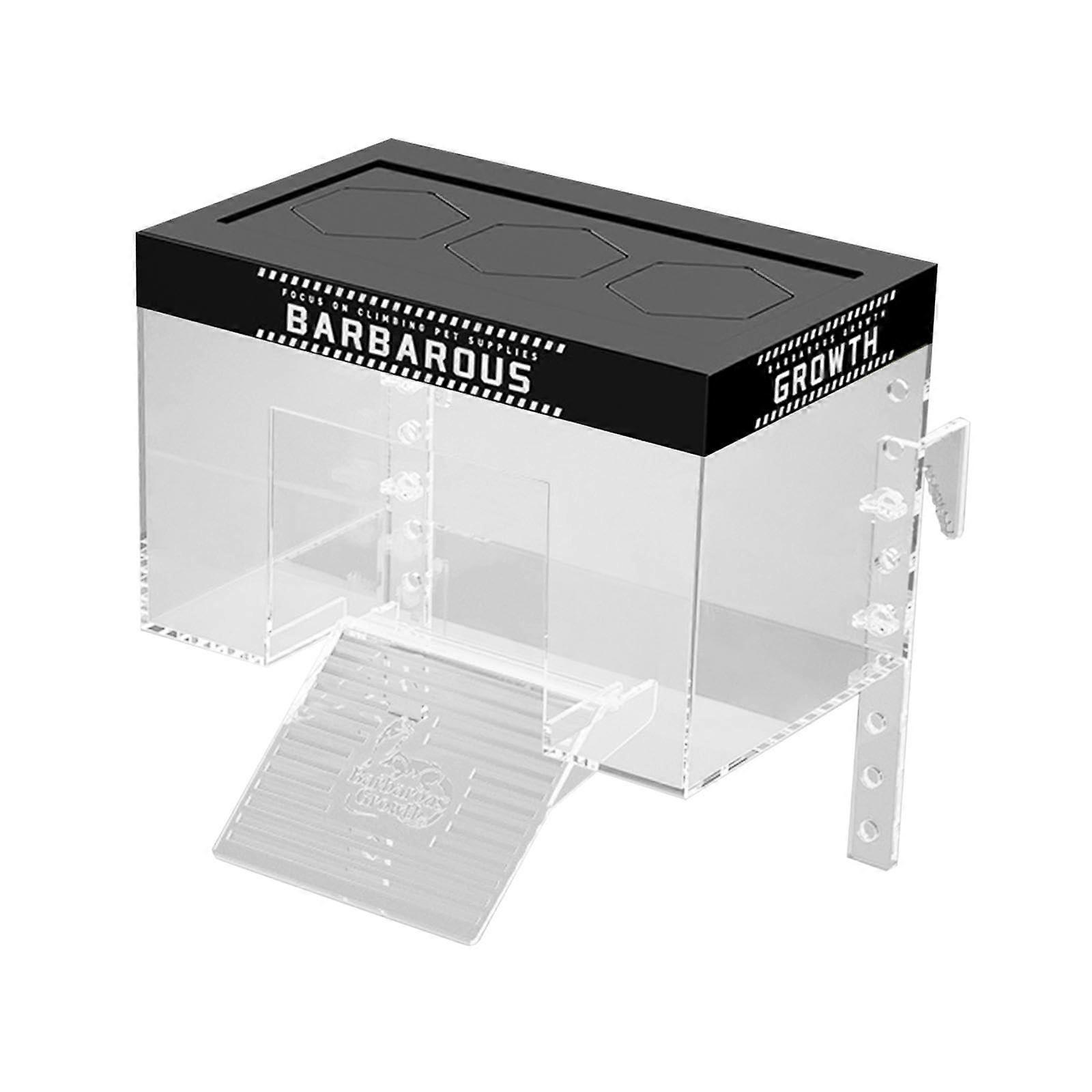 Turtle Topper, Basking Platform, Accessories for Turtle Tanks, Warm Room with Lid, Acrylic Basking Platform for Turtles, 30cm x 20cm x 20cm