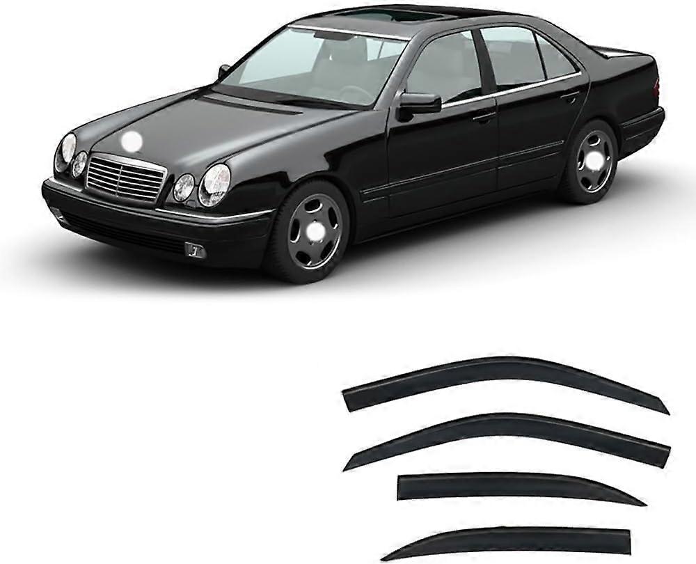 Auto-Windabweiser for Mercedes-Benz E Class MK2 W210 1996-2002, Durable Window Visor Accessories, Custom Fit Design