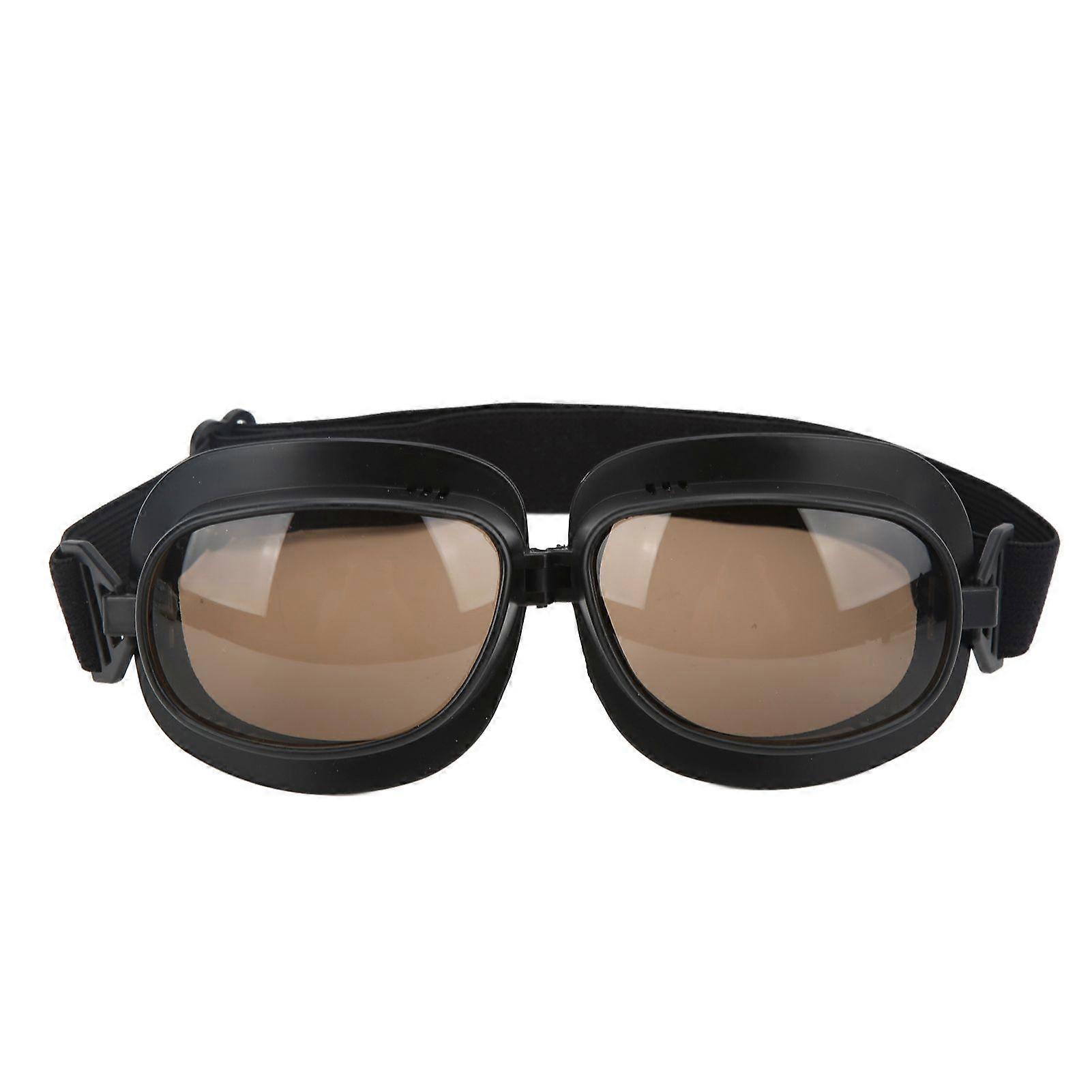 Motorcycle goggles with windproof protection and adjustable strap