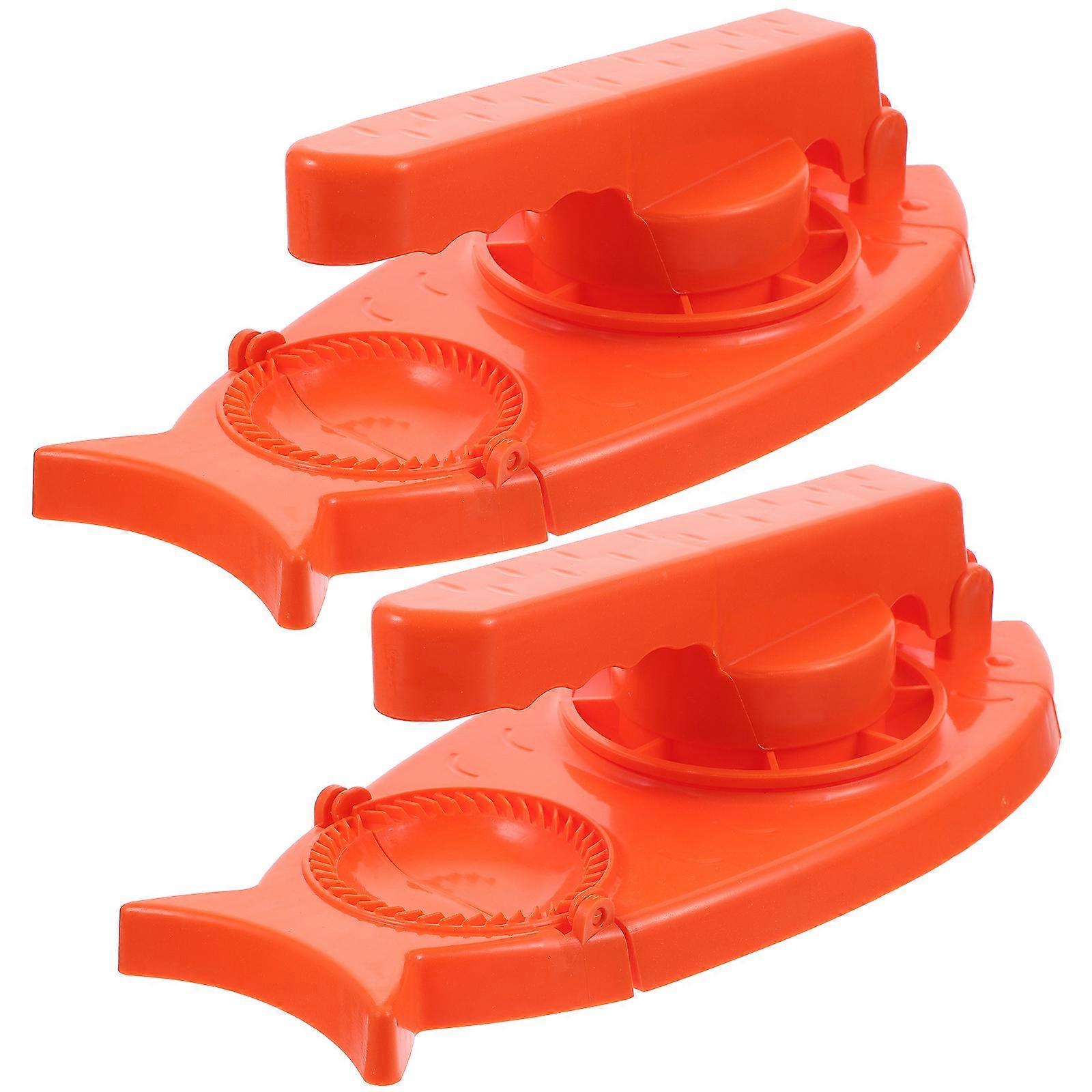 Dumpling Press Mold Semi-Automatic Dumpling Maker For Home Use Orange 23X13X8Cm Making Dumplings 2Pcs