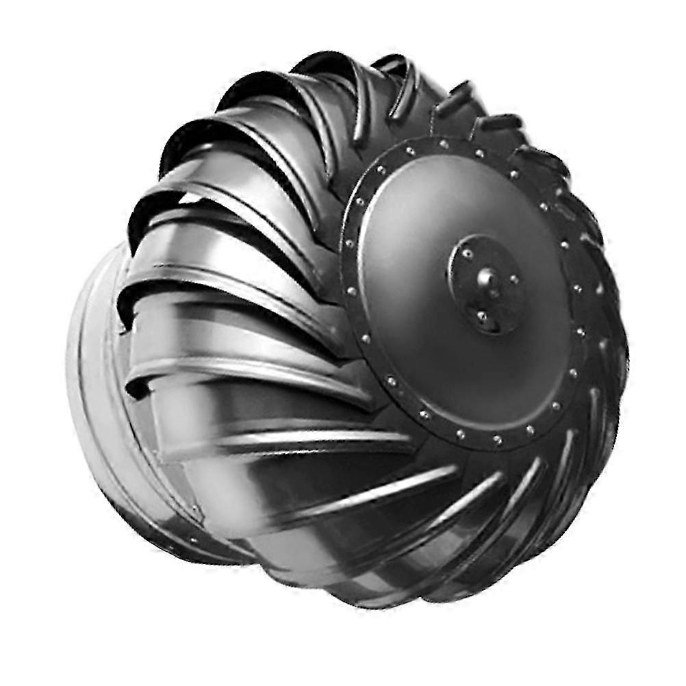 顶部烟囱盖屋顶风力旋转涡轮机盖住宅楼银色 28.00X28.00X16.00CM 无噪音运行 1 件装