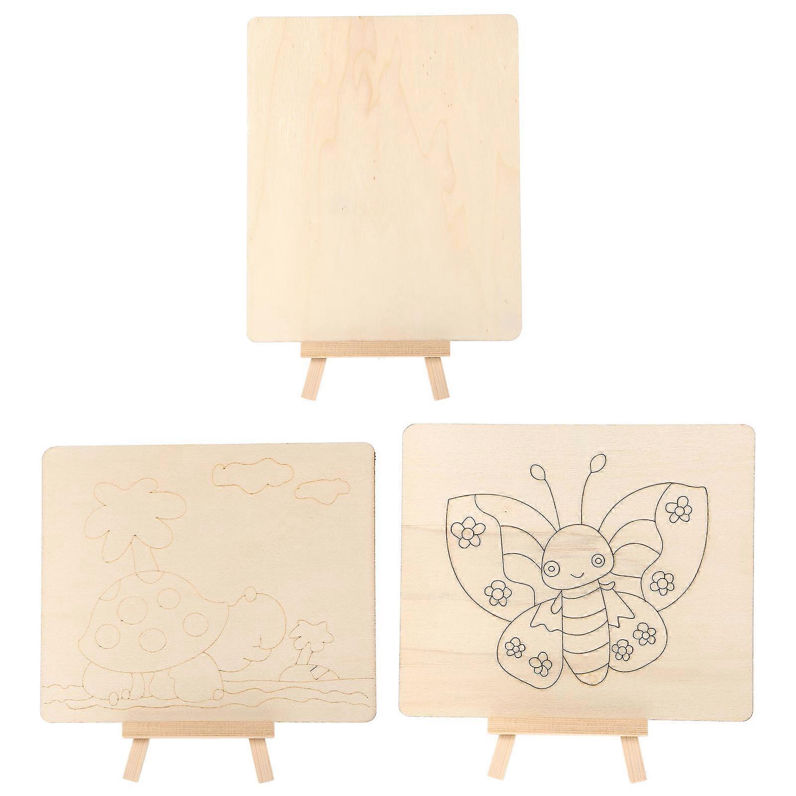 Beige Blank Kids Painting Board Synthetic Material with Stable Rack for Imagination and Creativity