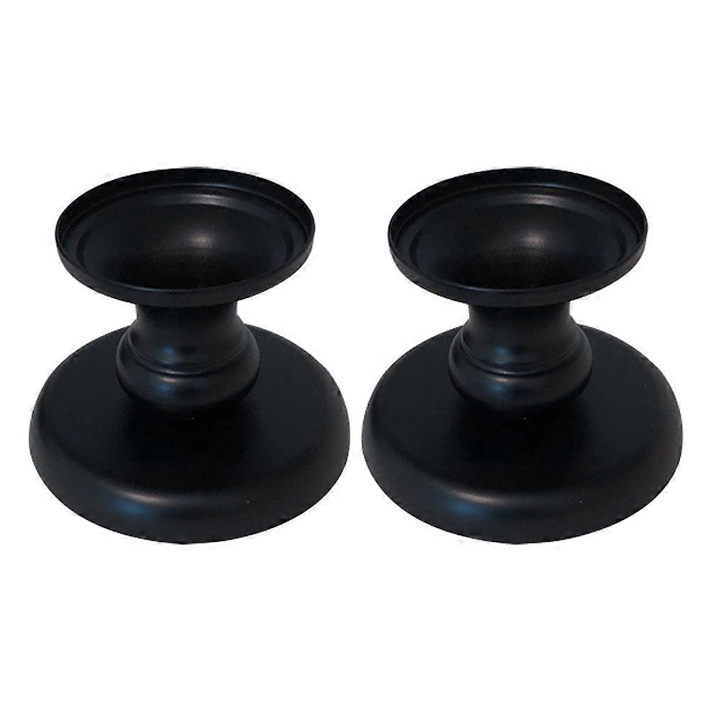 Elegant Decorative Candlestick Holder 2Set Designed For Candlelight Dinners And Holiday Gatherings In Black