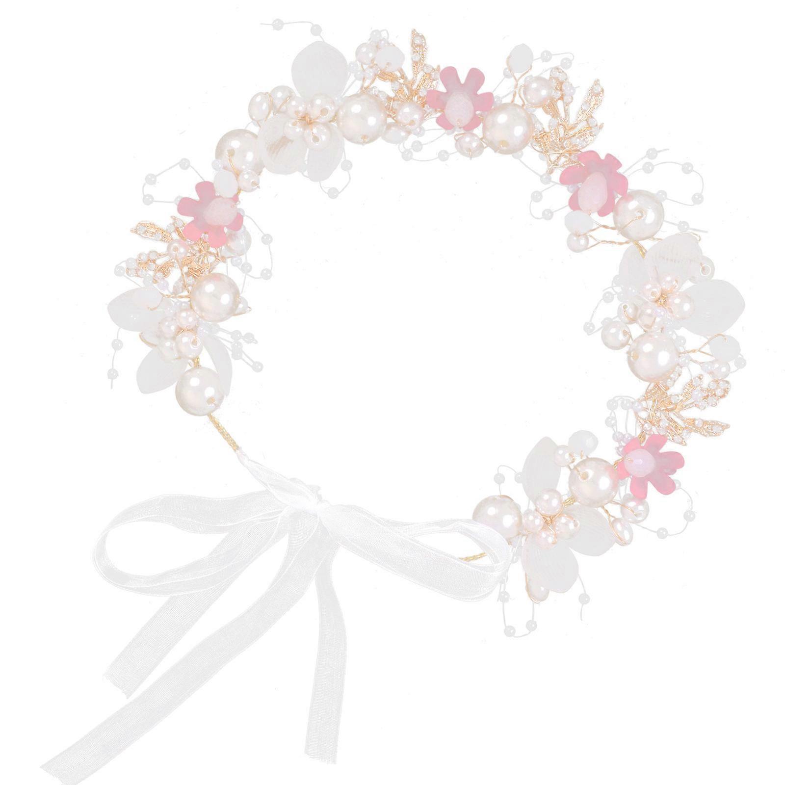 It sounds like you're describing or promoting a **delicate pearl headband** with a **floral design** and **elegant ribbon accents**—perfect for