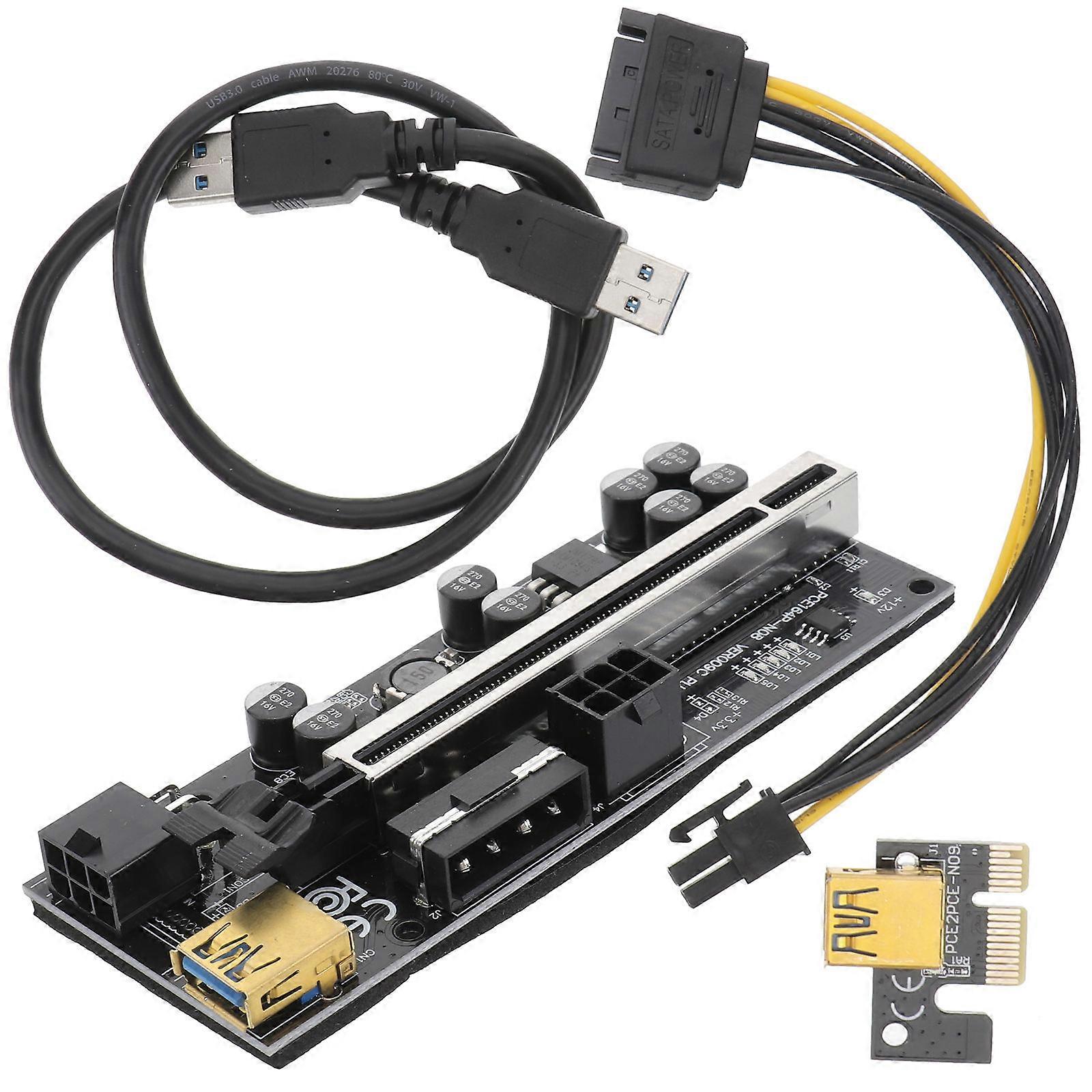 1 Set PCI Adapter Card 6 Pin 1x to 16x PCI E Adapter Accessory