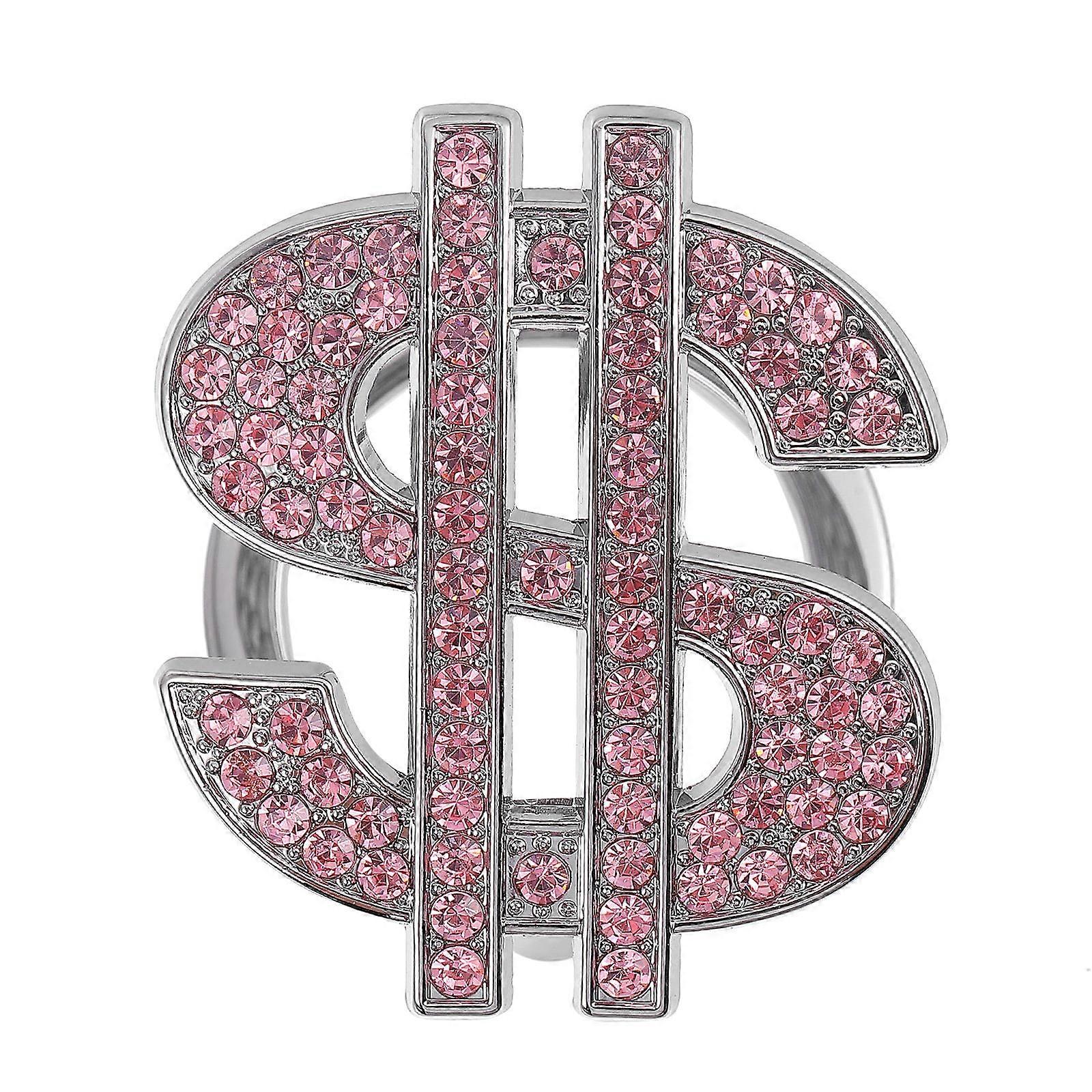 Car Push Start Button Cover Rhinestone Accessory For Luxury Car Decoration Pink 1Pack