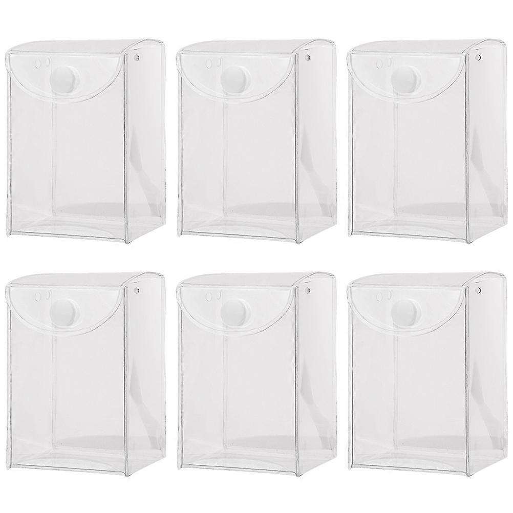 Transparent Toy Storage Bag 6Set Dust-proof Display Container Suitable For Home Decor Travel Office