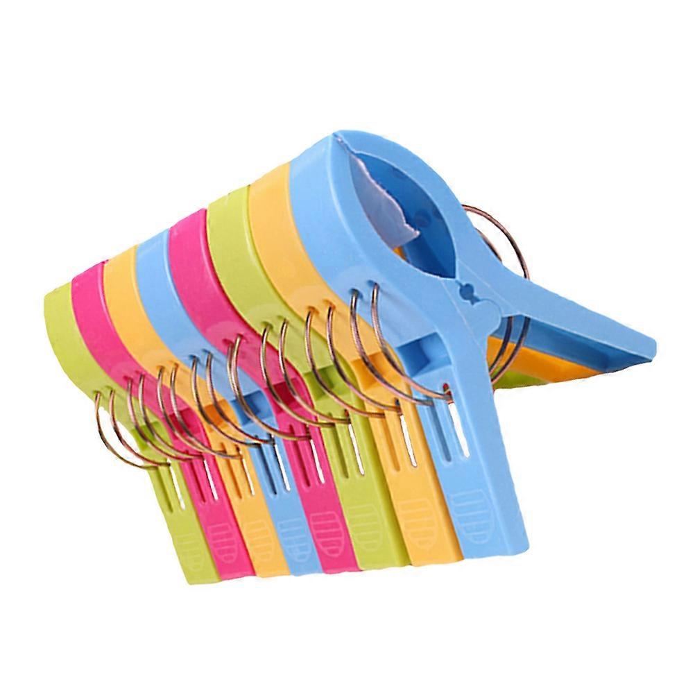 Windproof Plastic Clips 10Pcs Assorted Color Ideal for Household Sheets and Clothing with Large Clamping Force