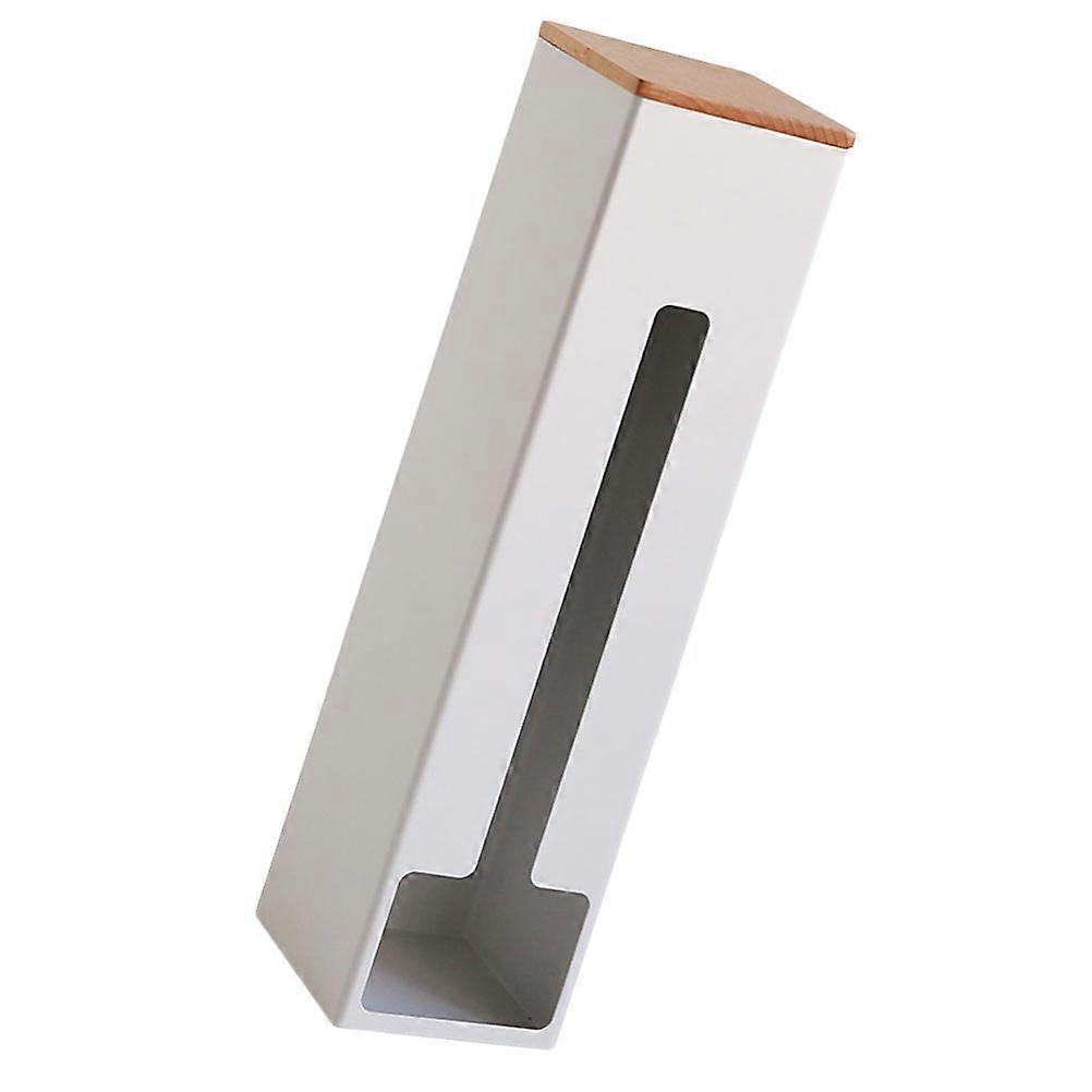 Fridge Door Storage Multi-Function Hanging Rack Kitchen Bathroom Home White Iron Wood Storage Holder 1Pack