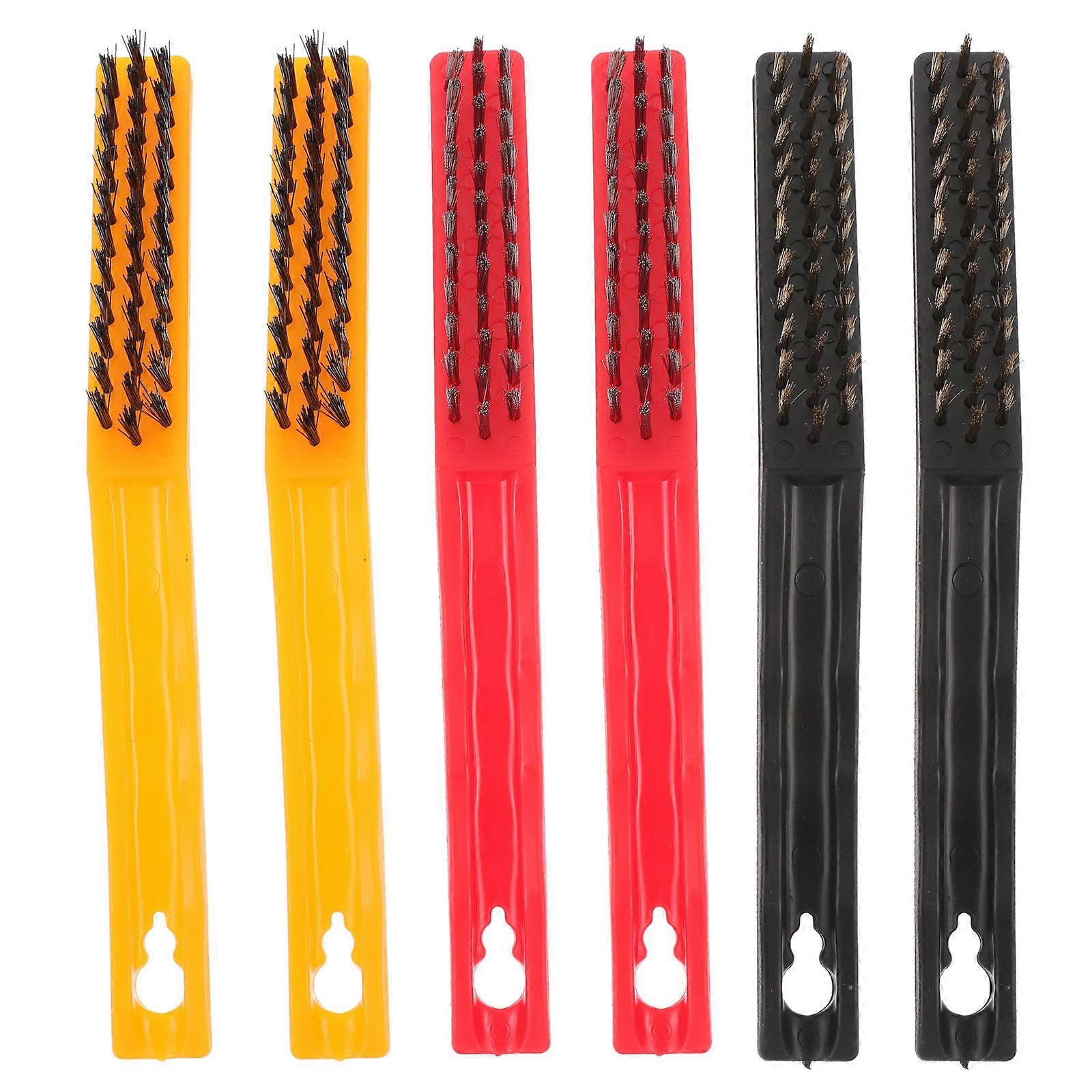 6Pcs Scratch Wire Set Made Of Copper And Nylon For Kitchen Cleaning And Rust Removal In Narrow Space Work