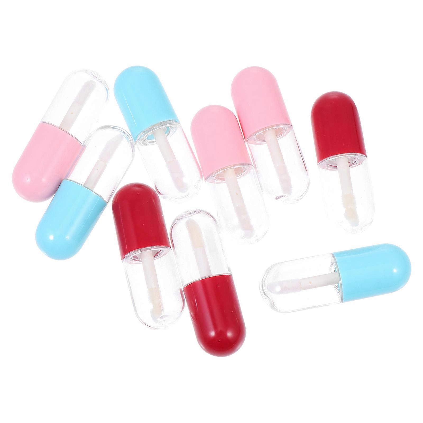 Lip Gloss Applicator Tube Round Cosmetic Storage Assorted Color Portable For Business Trip 5.3X2.2X2.2CM