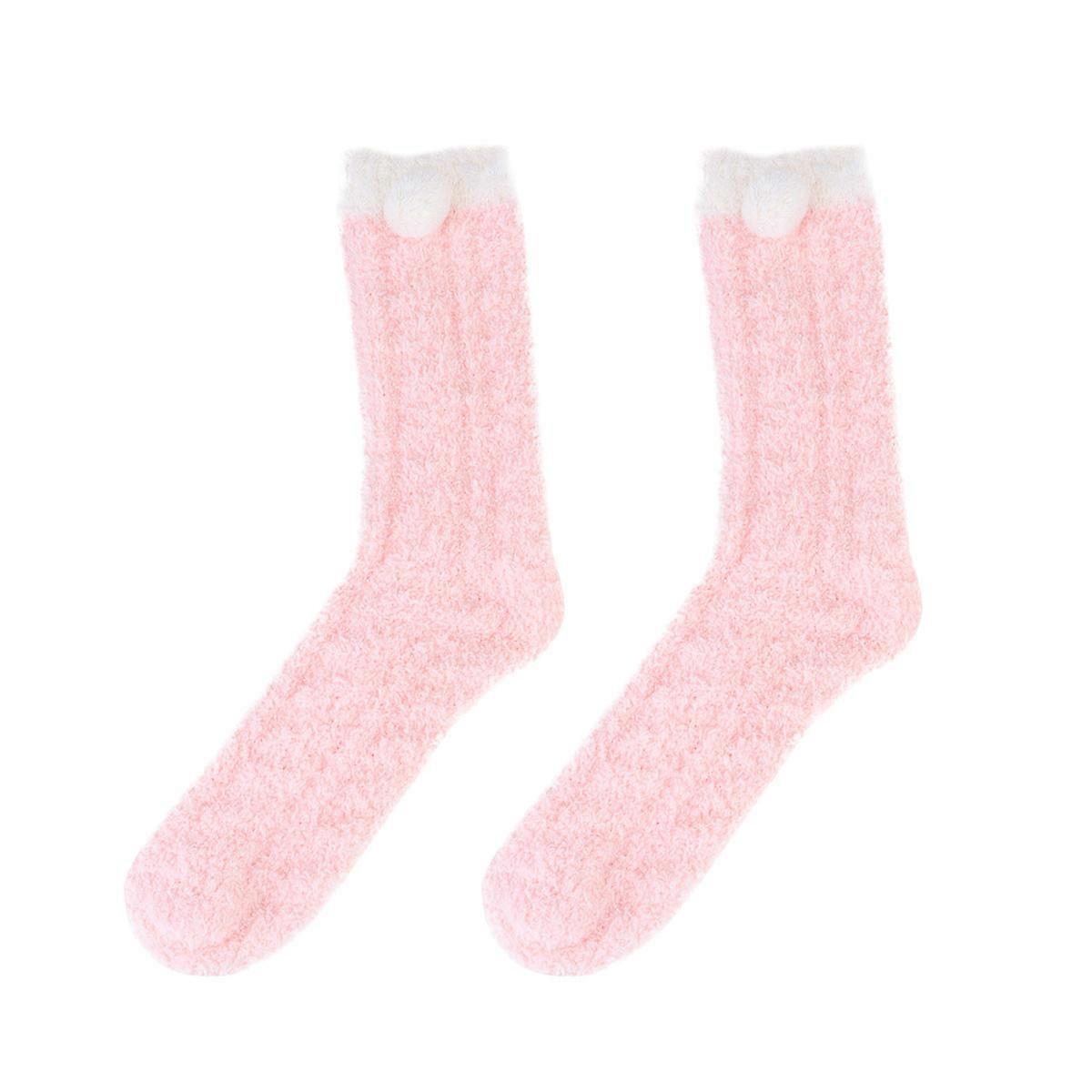 Soft Fleece Socks For Students And Kids Suitable For Winter Occasion With Middle Tube Design 1 Pair