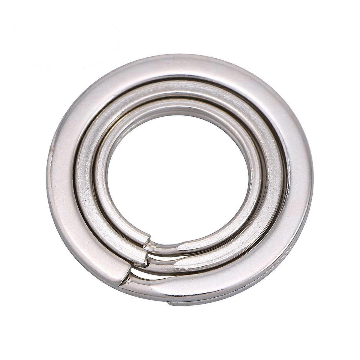60 Pcs Heavy Duty Flat Metal Keychain Rings Round Split Durable Key Rings for DIY Crafts Home and Car Keys Organization Silver
