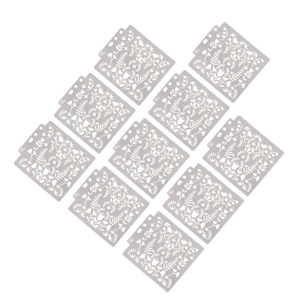 White Plastic Drawing Stencils Set of 10 for Creative Art Craft Projects and Scrapbooking