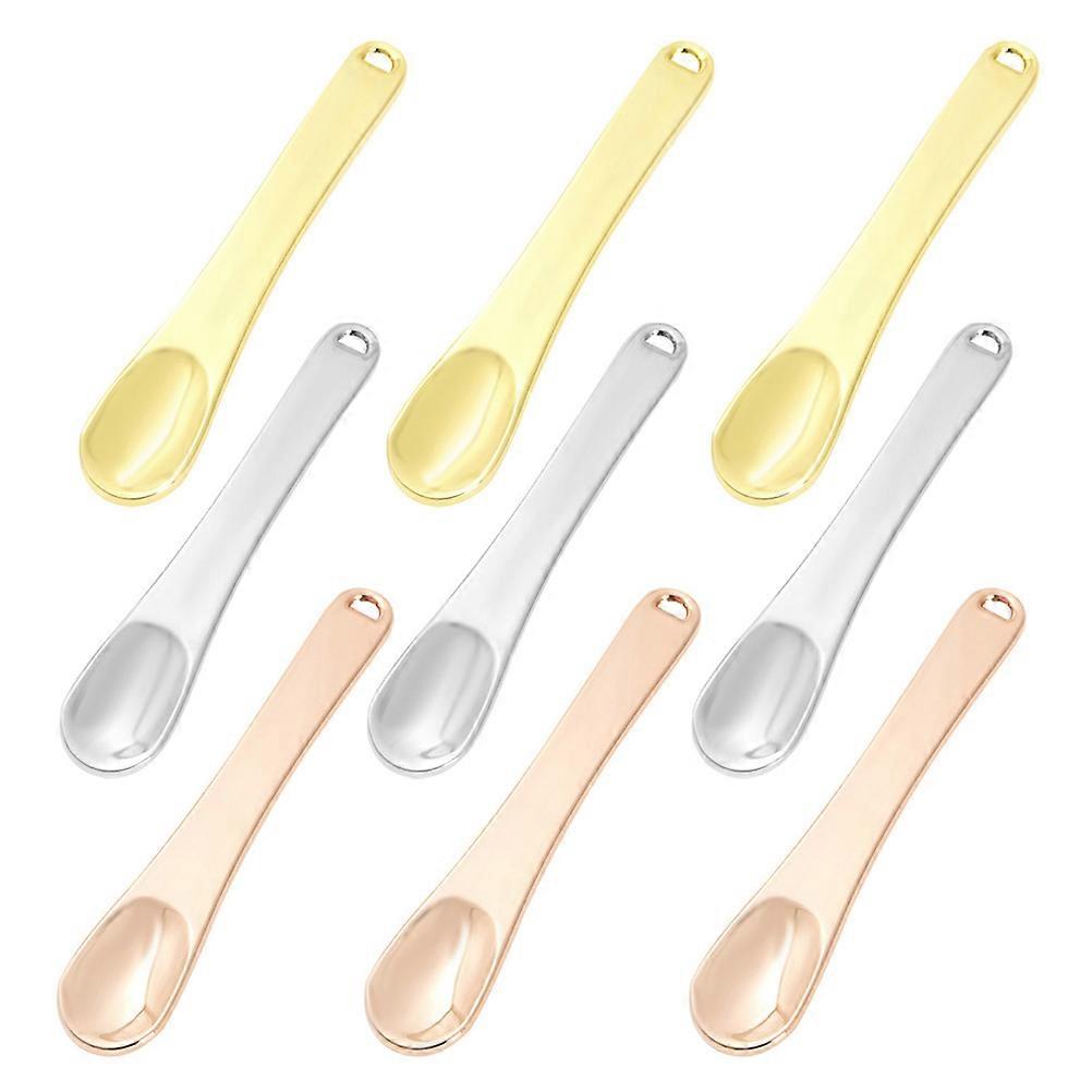 9Pcs σετ κουταλιών μακιγιάζ κρέμας ματιών για την καλλυντική διανομή στο ανάμεικτο χρώμα που κατασκευάζεται από το κράμα ψευδαργύρου