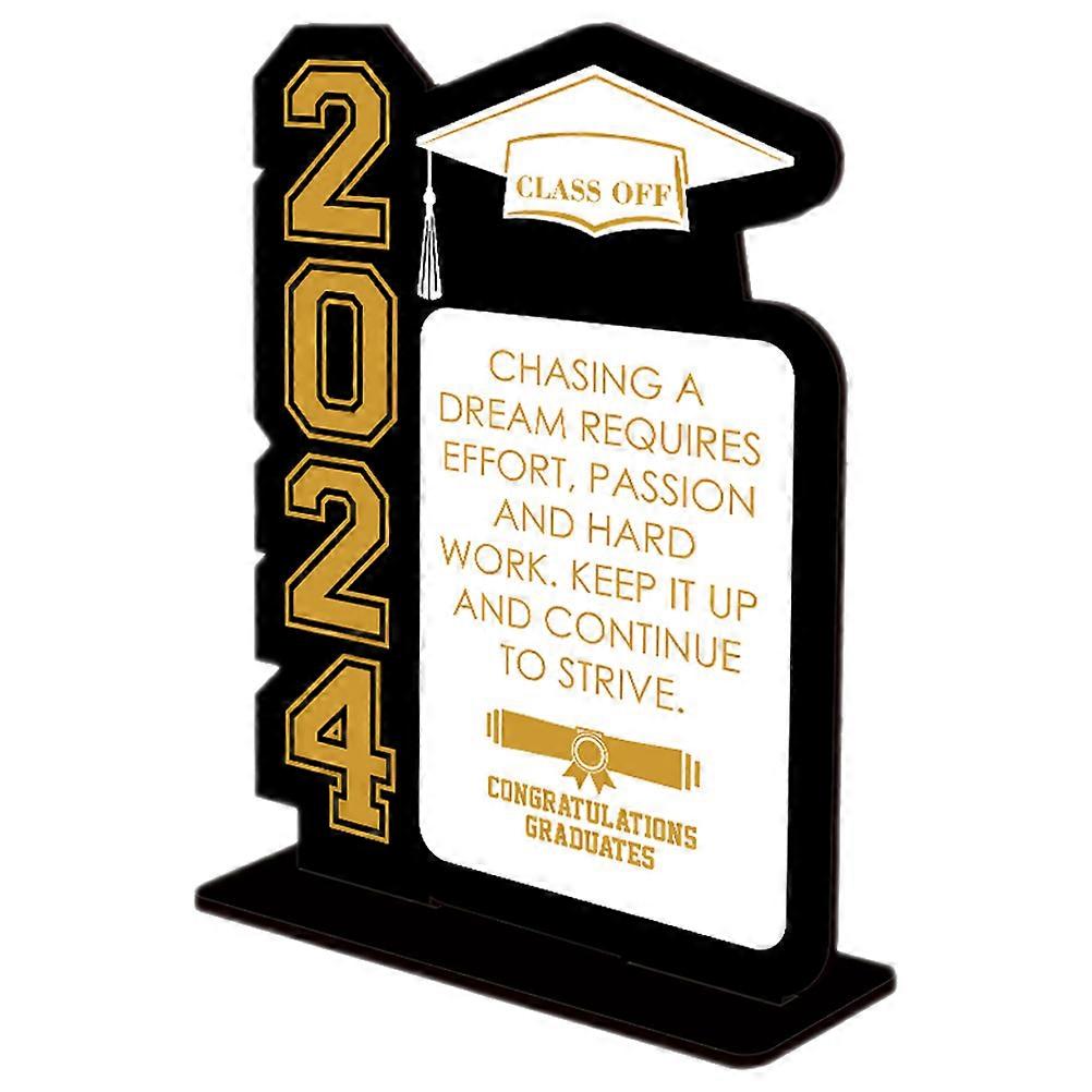 Graduation Party Table Decor Wooden Centerpiece Decorative Shape Multi Color 1Set